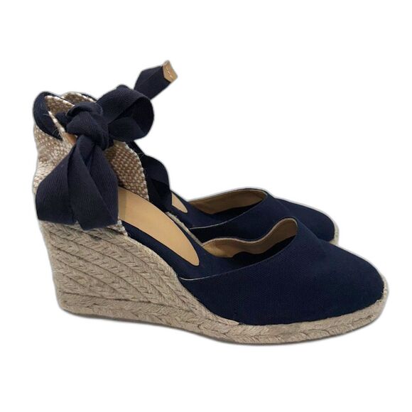 Castaner Carina Wedge Espadrille - Navy 38/7 - Picture 3 of 13